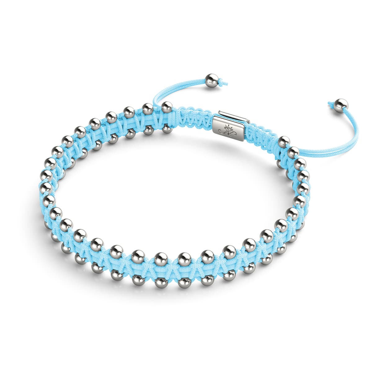 Silber x Himmelblau | Freundschaftsarmband DOT